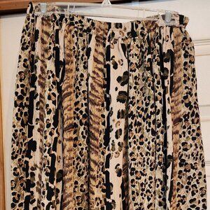 African leopard print full skirt.  Beautiful cat prints.